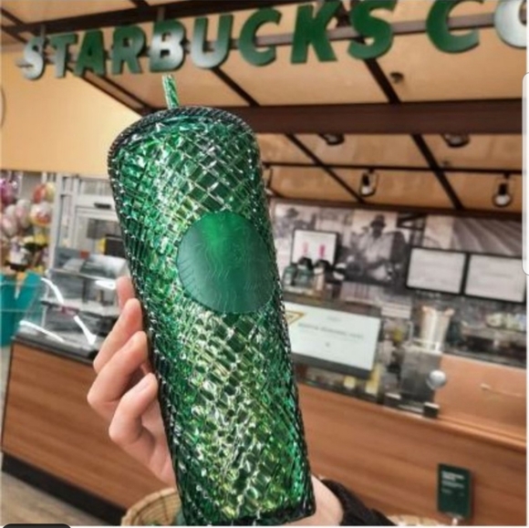 Starbucks 2022 Sparkling Iridescent Grid Acrylic Wall - Picture 4 of 5